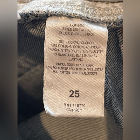 RE/DONE Jeans Women’s Size 25 90s High Rise Ankle Crop in Dusk Destroy - Picture 12 of 12